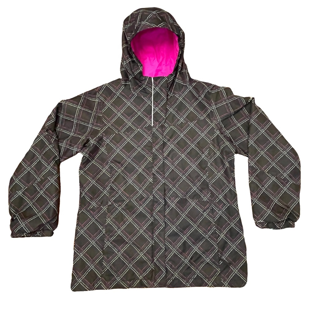 Columbia Interchange Omni Tech Jacket Girls Size XL shell only black and pink